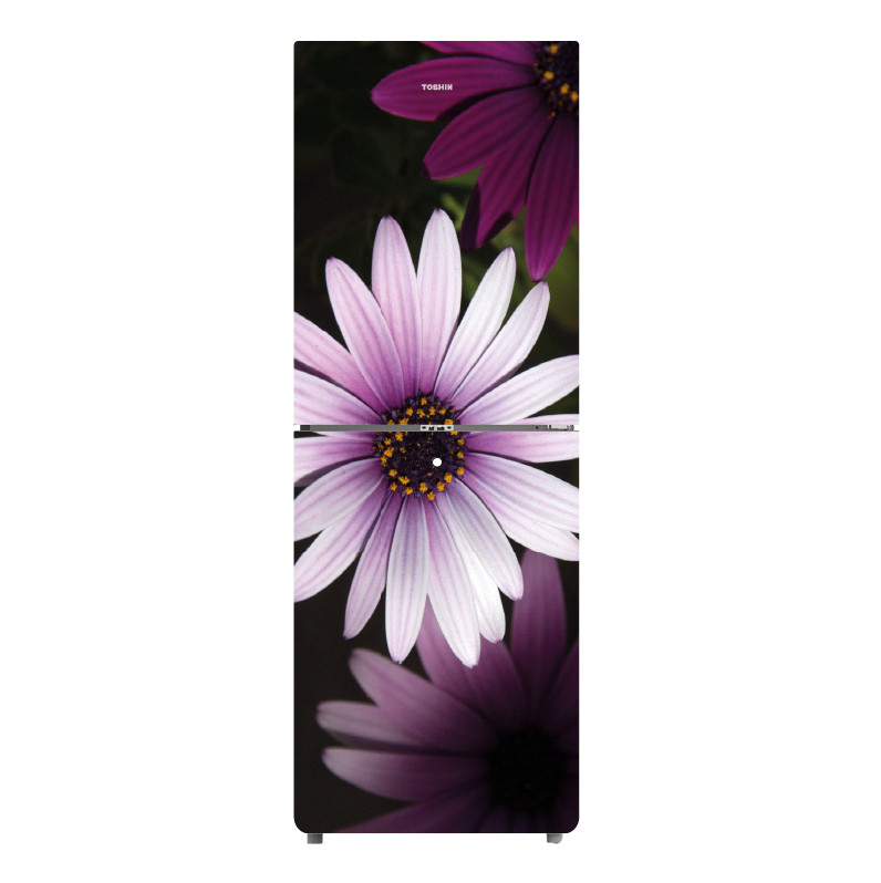 Toshin 201L Top Mount Refrigerator TM201GDPD Purple Daisy thumbnail