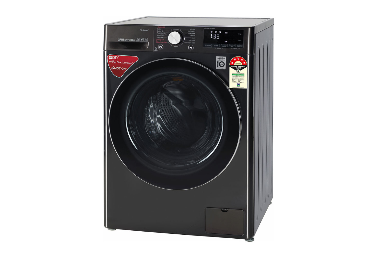 LG  8Kg  Front Load Washing Machine FV1408S4B thumbnail